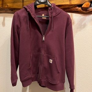 Womens Carhartt Zip Up Relaxed Fit Heavy Weight Hooded Sweatshirt Size XL